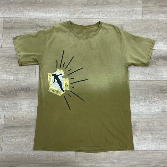Travis Scott Highest In The Room Dive Tee T Shirt Olive Size Large L - Picture 1 of 5